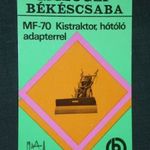 Kártyanaptár, Mezőgép Békéscsaba, MF-70 kistraktor hókotró adapterrel, 1975, , T, fotó