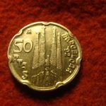 Spanyolország nikkel emlék 50 peseta 1992 UNC fotó