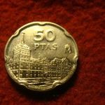 Spanyolország nikkel emlék 50 peseta 1997 UNC fotó