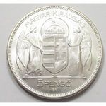 Magyarország, 5 pengő 1930 BU - Jelöletlen ARTEX utánveret UNC, 25g640 fotó