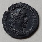 Aemilianus billon antoninianus IMP AEMILIANVS PIVS FEL AVG - APOL CONSERVAT 2, 45g 20mm patinás fotó