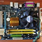 Gigabyte GA-G31M-ES2L alaplap + DualCore E5300 + hűtés + hátlap fotó