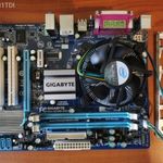 Gigabyte GA-G31M-ES2L alaplap + E3300 + hűtés + hátlap fotó