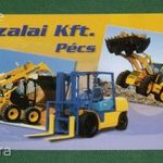 Kártyanaptár, Komatsu munkagép, traktor, targonca, szalai Kft, Pécs, 2004 , H, fotó