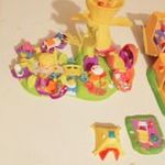 Polly pocket játék készlet a 90-es évekből: családi ház, erdei virág otthon Camping sátor Eredeti fotó