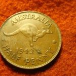 Ausztrália bronz 1/2 penny 1942 fotó