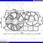 FORD TRANSIT CONNECT 1 2006.04-2009.03 /C170/ Hűtőventillátor 385mm 1.8-16v/1.8TDCi/TDD... fotó