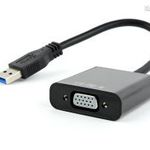 Gembird AB-U3M-VGAF-01 USB3.0 to VGA video adapter Black fotó