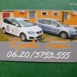 Rudi Taxi. Kártyanaptár 2021. Seat, Volkswagen egyterű személygépkocsi, autó, személyautó, verda. fotó