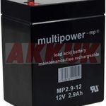 Ólom akku (Multipower) típ. MP2, 9-12 12V 2, 9Ah fotó