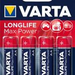 Varta Longlife Max Power Alkaline AA mignon ceruza elem 4db/csom. fotó