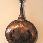 Hatalmas Egyedülálló Élethű Fém Mandolin Hangszer Brutalista Metal Art Fém Müvészet 125cm fotó