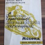 "Zalka Máté" Motoros Klub nemzetközi motorkerékpár versenyének műsora 1969. műsorfüzet (J) fotó