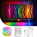 LCD TV háttérvilágítás - Smart TV fényfüzér - USB - 30 RGB LED - 3 m - Bluetooth fotó