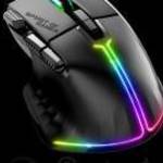 Spirit of Gamer Egér - PRO-M5 RGB (Optikai, 12800DPI, 1000Hz, 8 gomb, harisnyázott kábel, fekete) - fotó