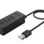 Orico USB2.0 Hub - W5P-U2-030-BK/75/ (4 port, Bemenet: USB-A, Kimenet: 4xUSB-A, fekete) - ORICO fotó