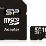 Silicon Power MicroSD kártya - 16GB microSDHC Class10 + adapter - SILICON POWER fotó