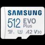 Samsung MicroSD kártya - 512GB MB-MC512SA/EU (EVO PLUS, microSDXC, UHS-I, R160, adapter, 512GB) - SA fotó