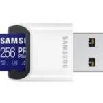 Samsung MicroSD kártya - 256GB MB-MD256KB/WW (PRO PLUS kártyaolvasóval, UHS-I, R160/W120, adapter, 2 fotó