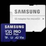 Samsung MicroSD kártya - 128GB MB-MD128SA/EU (PRO PLUS, R180/W130, adapter, 128GB) - SAMSUNG fotó