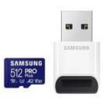 Samsung MicroSD kártya - 512GB MB-MD512SB/WW (PRO PLUS, UHS-I, R180/W130, adapter, 512GB) - SAMSUNG fotó