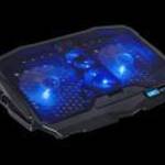 Spirit of Gamer Notebook Hűtőpad 17"-ig - AIRBLADE 600 Blue (15dB; max. 95, 14 m3/h; 2x12cm, LED, 2xU fotó