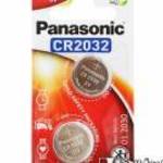 PANASONIC gombelem - 2db / csomag, CR2032, 3V, lítium - CR2032-2B-PAN / CR-2032EL/2B - GYÁRI fotó