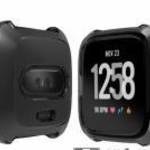 Fitbit Versa, Fitbit Versa Lite, Okosóra szilikontok, Fekete - ACCMOBILE fotó