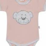 Baba body rövid ujjú New Baby BrumBrum old pink grey - NEW BABY fotó