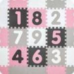 Habszivacs puzzle szőnyeg Milly Mally Jolly 3x3 Digits Pink Grey - MILLY MALLY fotó