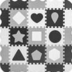 Habszivacs puzzle szőnyeg Milly Mally Jolly 3x3 Shapes Grey - MILLY MALLY fotó