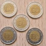 5db 1996 100 forint érme fotó