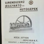 Röck István Gépgyár jéggyártó és hűtőgép katalogus fotó