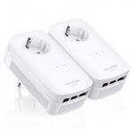 TP-Link TL-PA8030PKIT AV1200 3-Port Gigabit Passthrough Powerline Adapter Kit TL-PA8030P-KIT Háló... fotó