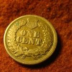 USA réz-nikkel 1 cent 1863 nagyon szép, ritka! fotó