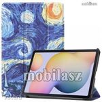 SAMSUNG Galaxy Tab S7 (SM-T870/T875/T876B), Tablet tok, Trifold flip, olajfestmény mintás fotó