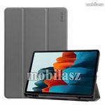 SAMSUNG Galaxy Tab S7 (SM-T870/T875/T876B), ENKAY tablet tok, Trifold flip, Szürke fotó