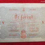 5 FORINT 1848 VÖRÖS NYOMAT nsz+, kis sarokhiány fotó