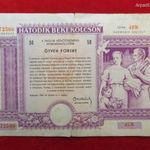 HATODIK BKEKÖLCSÖN 50 FORINT 1955 sz+ fotó