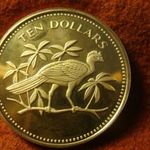 Belize hatalmas ezüst 10 dollár 1974 PROOF 29, 8 gramm 0, 925 40 mm fotó