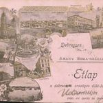 Debrecen 1900 diákkongresszus képeslap - rányomtatva az Arany Bika étlapja fotó