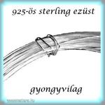 925-ös sterling ezüst ékszerkellék: ezüst huzal EH 0, 8mm hard (kemény) fotó