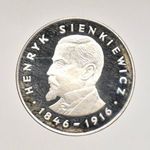 1977 Lengyelország ezüst emlék 100 Zloty ( Henryk Sienkiewicz ) PP -LR50 fotó