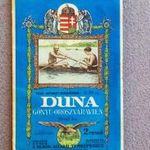 DUNA Gönyü–Oroszvár–Wien 70+67 km. Vízisporttérkép - 1920 után, 25 x 350 cm hosszú!! fotó