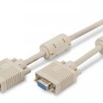 Assmann VGA Monitor extension cable, HD15 10m Beige AK-310203-100-E Kiegészítő, Kellék Kábel fotó