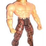 Herkules figura - 12cm-es Kevin Sorbo Hercules figura ütő akcióval - 90s ToyBiz Vintage / Retro figu fotó