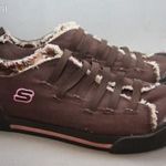 Skechers, vászon, barna, kényelmes, igényes, komfort sportos utcai cipő 37, 5 -női fotó