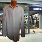 Diesel- halvány rózsaszín hosszú ujjú vékony slim pamut ing XL fotó