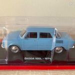 SKODA 100L, 1/24 méretben, HACHETTE, bontatlan, Világoskék színben, fekete belsővel. fotó