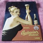 Budweiser sör retro fém plakát (L) fotó